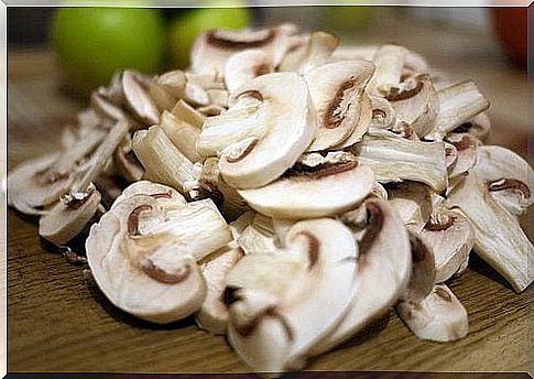 Mushrooms cut into small pieces