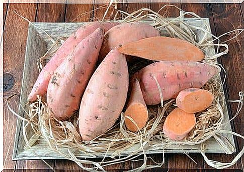 Batate inside a basket