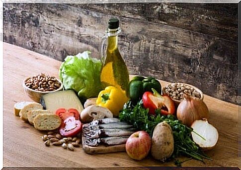 Ingredients of the Mediterranean diet.