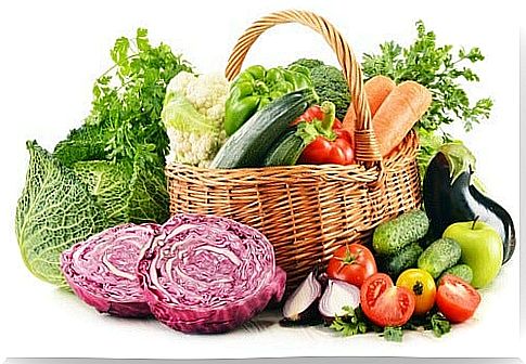 Basket of vegetables