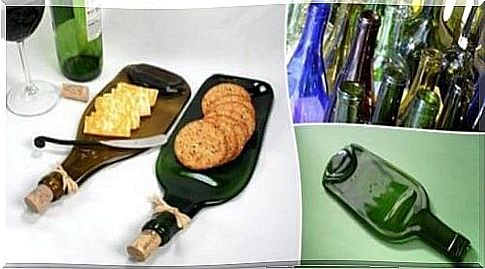 How to transform a glass bottle into an original cutting board