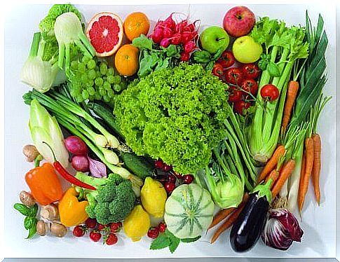 Fruits and vegetables.