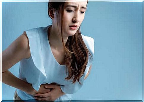 Woman with gastritis