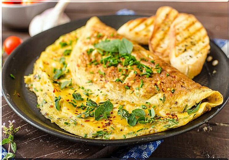 Spinach omelette