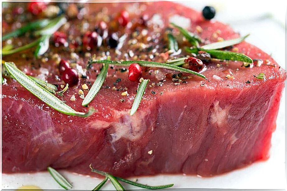 Marinated red meat