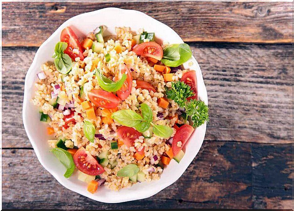 Quinoa salad with vegetables