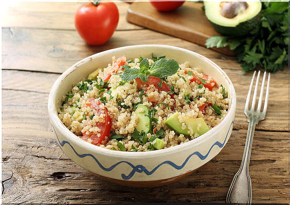 Quinoa and tomato