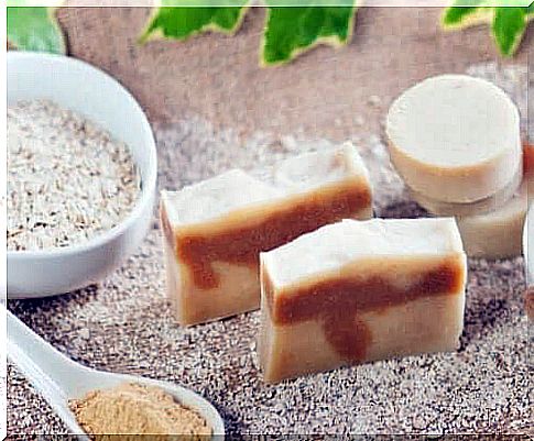 natural soap and oatmeal