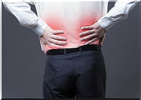 Man with lower back pain