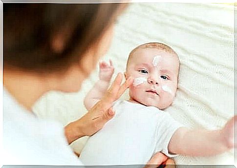 Newborn with sudamine.